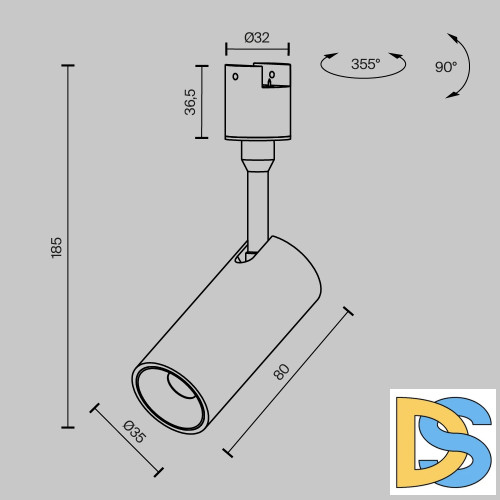 Трековый магнитный светильник Maytoni Focus Led TR163-1-5W3K-M-B