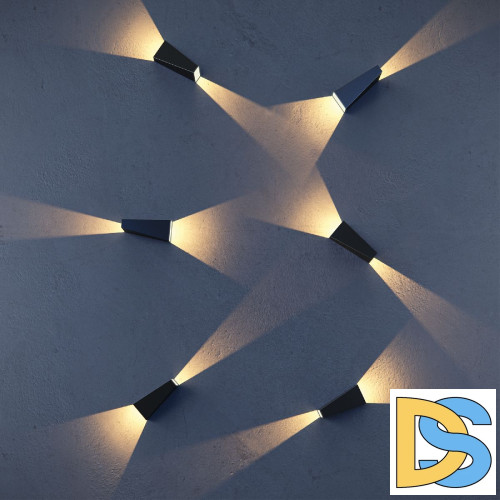 Уличный настенный светодиодный светильник Maytoni Times Square O580WL-L6B