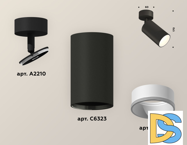 Накладной поворотный светильник Ambrella Light Techno XM6323001 (A2210, C6323, N6110)