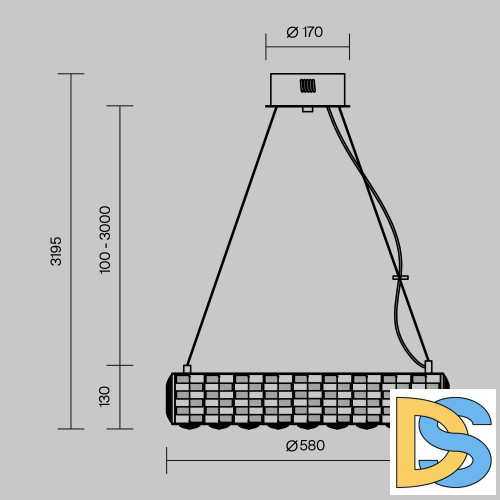 Подвесная люстра Maytoni Castello MOD336PL-L120G3K