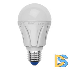 Лампа светодиодная (UL-00002005) Uniel E27 12W 6500K матовая LED-A60 12W/DW/E27/FR PLP01WH