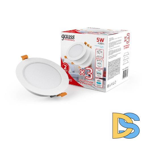 Встраиваемый светильник Gauss Downlight 9100420205T