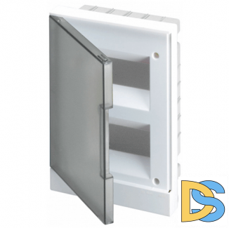 ABB Basic E Бокс в нишу 16М серая прозрачная дверь (c клеммами), 16 мод. IP40