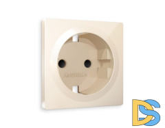 Лицевая панель для розетки с/з и шторками Ambrella Volt Alfa AP3070