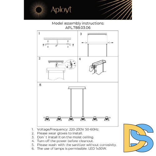 Подвесная люстра Aployt Rezeda APL.788.03.06