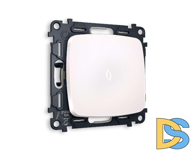 Комплект механизма 1-кл проходного выключателя с подсветкой Ambrella Volt Omega MO202035