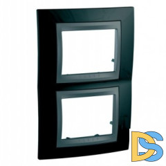 Рамка 2-ая (двойная) вертикальная, Родий/Графит (металл), серия UNICA TOP/CLASS, Schneider Electric