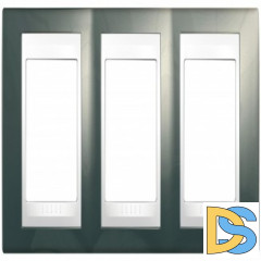 Рамка 3-ая (тройная), Шампань/Белый, серия Unica, Schneider Electric