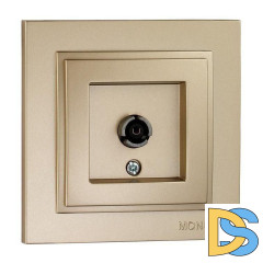 Розетка TV концевая с экраном Mono Electric Despina титан 102-222205-138