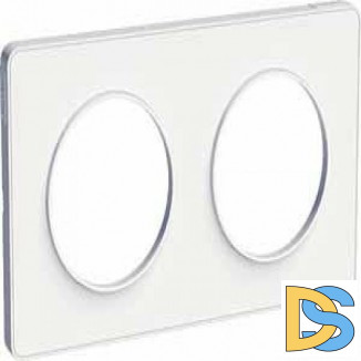 Рамка 2-ая (двойная), Белый, серия Odace, Schneider Electric