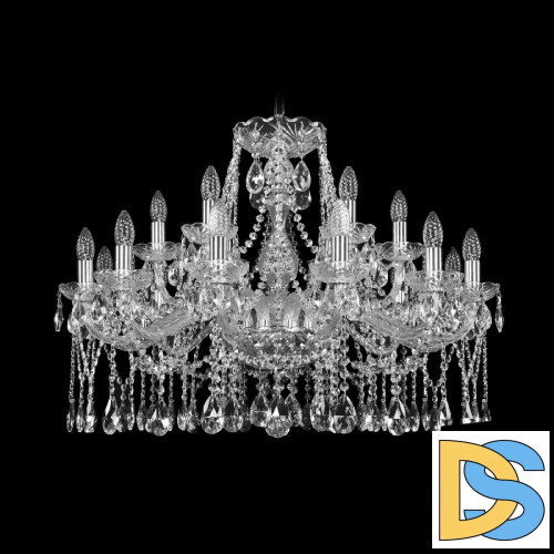 Подвесная люстра Bohemia Ivele Crystal 1413/12+6/300 Ni