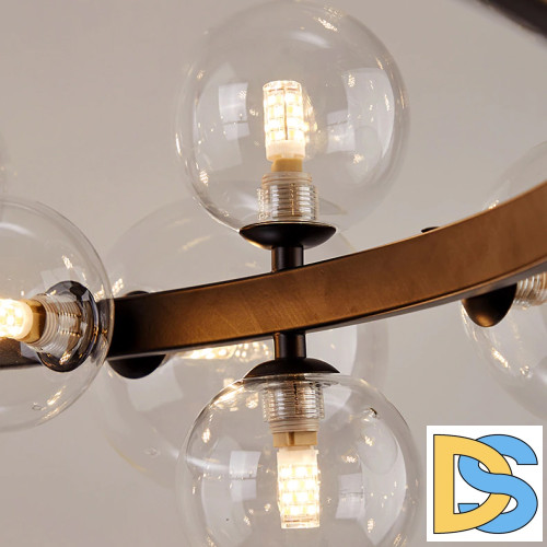 Подвесной светильник Delight Collection Art Deco Bubble 8828P/L black/clear