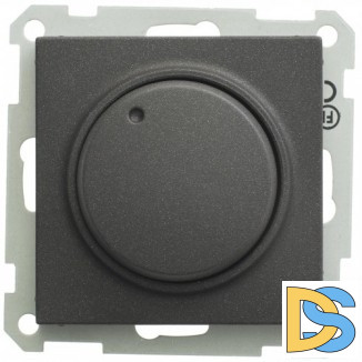 Диммер поворотный, 300Вт для ламп накаливания, Черный бархат, серия Wessen 59, Schneider Electric