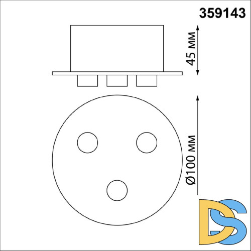 База для накладного монтажа светильников 359128-359133 Novotech Ramo 359143