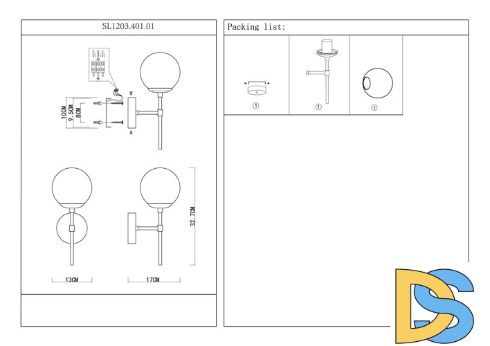 Бра ST LUCE LIMANO SL1203.401.01