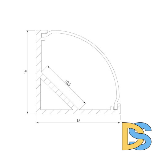 Угловой алюминиевый профиль для светодиодной ленты Elektrostandard LL-2-ALP008 4690389170492
