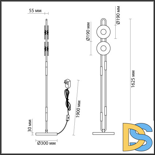 Торшер Odeon Light Magnet 5407/23FL