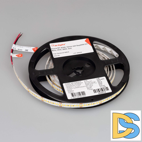 Светодиодная лента Arlight RT-A240-10mm 24V Day4000 (22 W/m, IP20, 2835, 5m) 036213