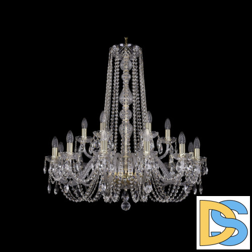 Подвесная люстра Bohemia Ivele Crystal 1402/12+6/300/h-90 G