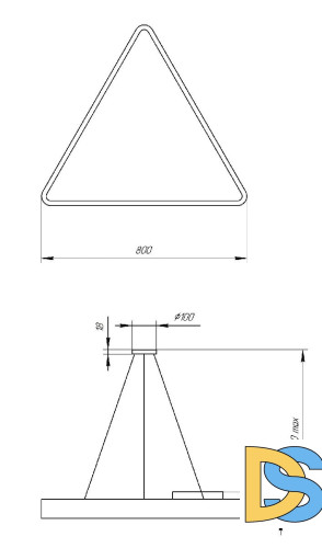 Подвесной светодиодный cветильник Geometria ЭРА Delta SPO-152-B-40K-048 Б0050577