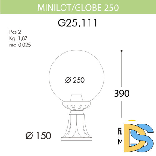 Садовый светильник Fumagalli G25.111.000.AYE27