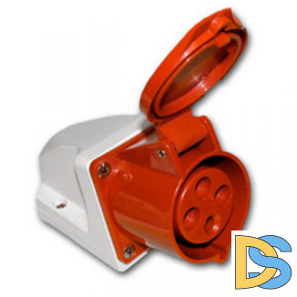 Розетка силовая стационарная 3Р+РЕ 16A 380В IP44