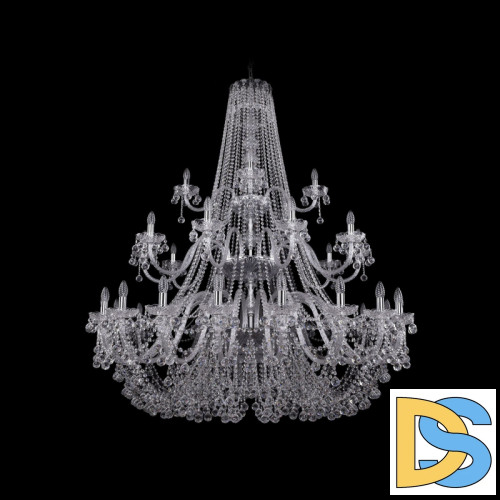 Подвесная люстра Bohemia Ivele Crystal 1409/20+10+5/530/3d Ni