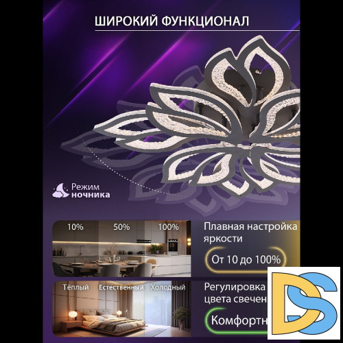 Потолочная люстра Natali Kovaltseva Fortuna LED LAMPS 81107/7C