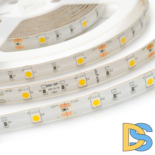 Светодиодная лента Apeyron 12В СТ 7,2Вт/м smd5050 30д/м IP65 360Лм/м 5м 4000К 00-150