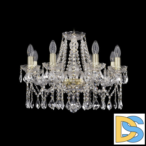 Подвесная люстра Bohemia Ivele Crystal 1413/8/200 G Leafs