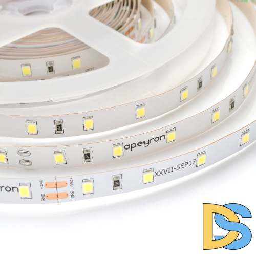 Светодиодная лента Apeyron 24В 14,4Вт/м smd5050 60д/м IP20 800Лм/м 5м 4000К 00-339