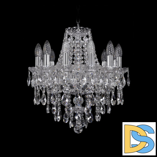 Подвесная люстра Bohemia Ivele Crystal 1415/12/141 Ni