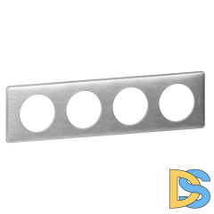 Рамка 4-постовая Legrand Celiane алюминий 068924