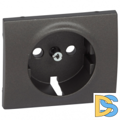 Лицевая панель для розетки с заземлением Legrand Galea Life - темная бронза