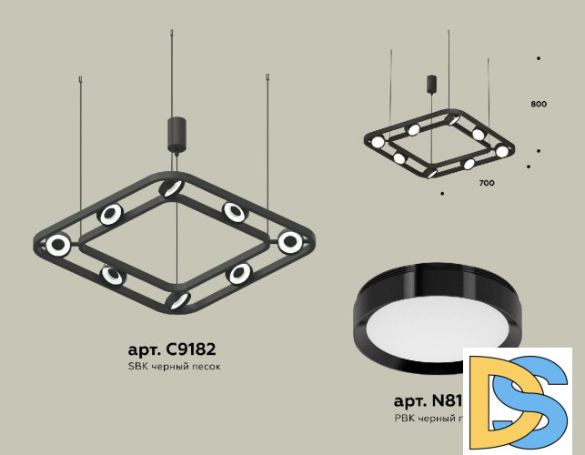 Подвесная люстра Ambrella Light Traditional (C9182, N8113) XB9182100