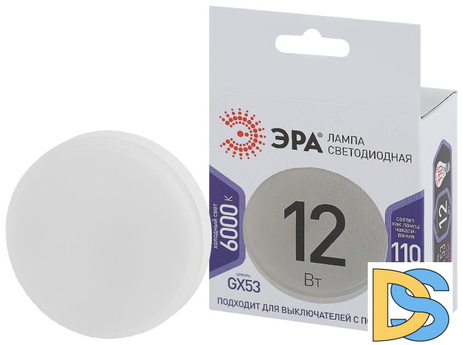 Лампа светодиодная Эра GX53 12W 6000K LED GX-12W-860-GX53 Б0048020
