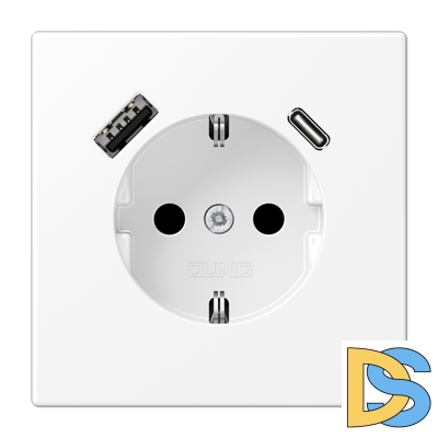 Розетка 2K+З Jung LS1520-15CAWWM