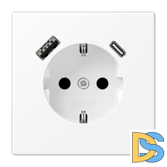 Розетка 2K+З Jung LS1520-15CAWWM