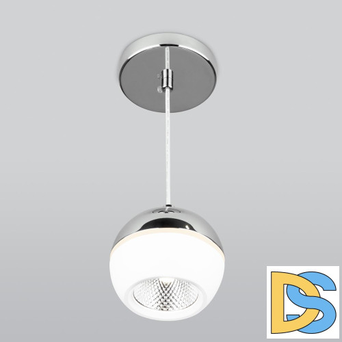 Подвесной светодиодный светильник Elektrostandard DLS023 9W 4200K белый/хром 4690389149139