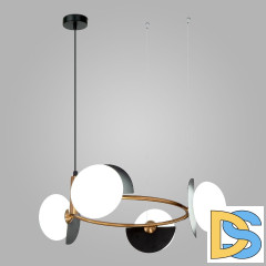 Подвесная люстра Eurosvet Moity 70150/4 черный/латунь a064822