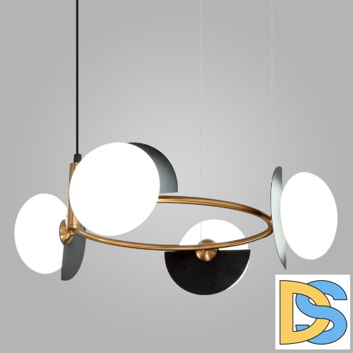 Подвесная люстра Eurosvet Moity 70150/4 черный/латунь a064822