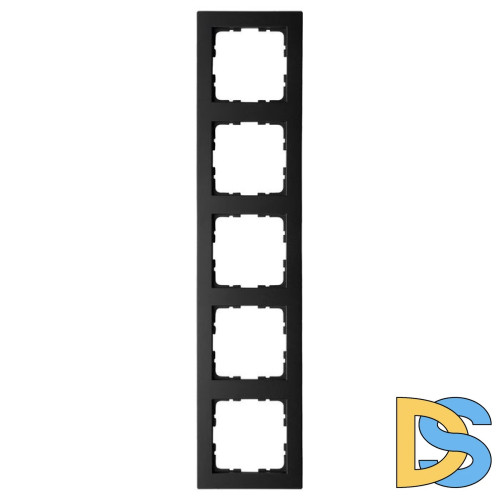 Рамка Jasmart G-Classic 5-постовая черный матовый (soft touch) поликарбонат G1005PB