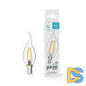 Лампа светодиодная филаментная Gauss E14 4,5W 4100К прозрачная 1041125
