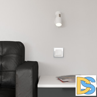 Рамка на 1 пост Baguette (белый/серебро) W0012850