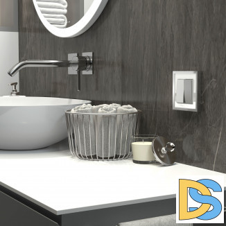 Рамка на 1 пост Baguette (белый/серебро) W0012850