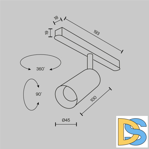 Трековый магнитный светильник Maytoni Focus Led TR032-4-5W3K-M-DS-BW