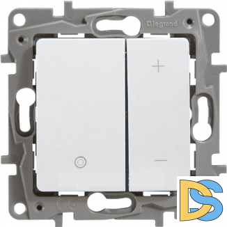 Светорегулятор Legrand Etika нажимной 400Вт белый, 672218