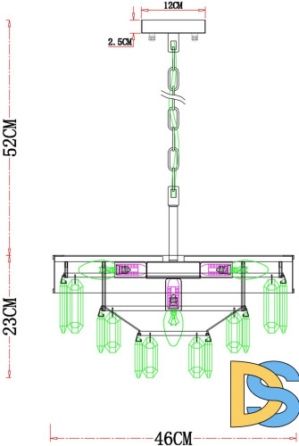 Подвесная люстра Arte Lamp Diadem A1002LM-6CC