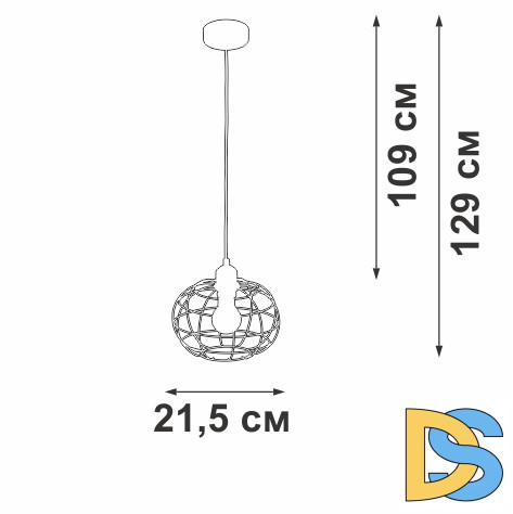 Подвесной светильник Vitaluce V2858-1/1S