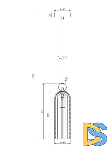 Подвесной светильник Maytoni Antic MOD302PL-01W